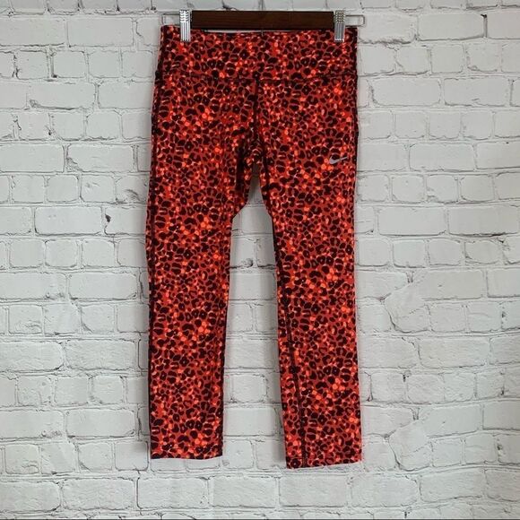 Nike Dri-fit Cropped leopard workout leggings XS - Picture 1 of 13
